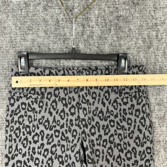 Banana Republic Womens Sloan Pants 2 Gray Cheetah Mid Rise Skinny Office‎ Casual - Picture 7 of 11